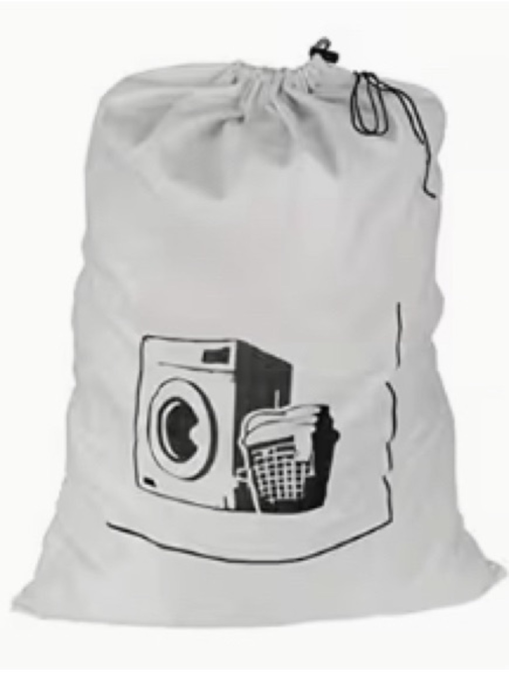 ✅ BRAND NEW Drawstring Laundry Bag Clothes Duffle Bag -Black & White Print
